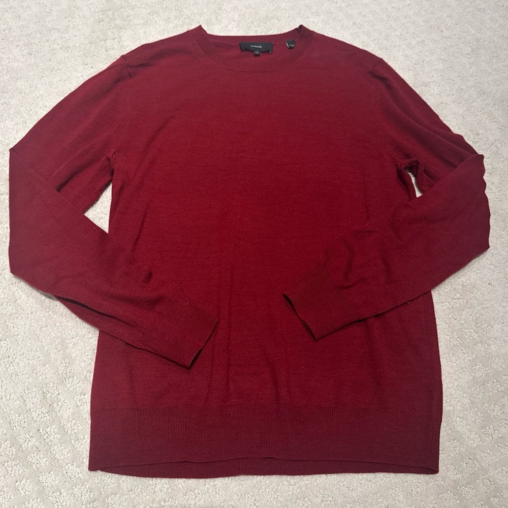 Women’s Vince 100% Extra Fine Merino Wool Crew Neck Sweater Small